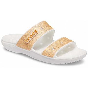 Crocs Klassiska Glitter Sandaler Herr Guld Vita | Sverige 1245VRWD
